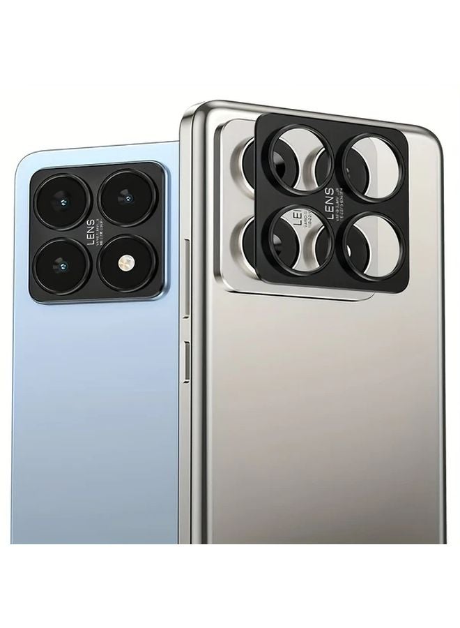 Xiaomi 14T Black Aluminum Alloy Camera Protection Case Metal Lens Film Hollow Cover - Image 3