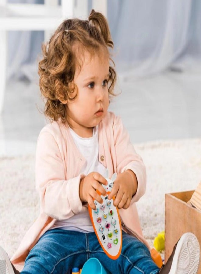 Phone Toy - Phone for Babies, Music and Lighting (Carrot & Rabbit Shape) Orange
