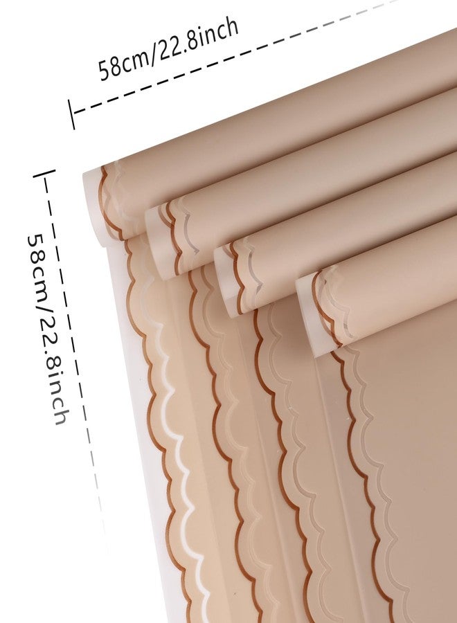 FUHITIM 20 Sheets Flower Wrapping Paper - Waterproof Floral Bouquet Wrapping Paper, Florist Supplies Packaging Paper for Wedding Birthday Gift DIY (Khaki) - Image 2