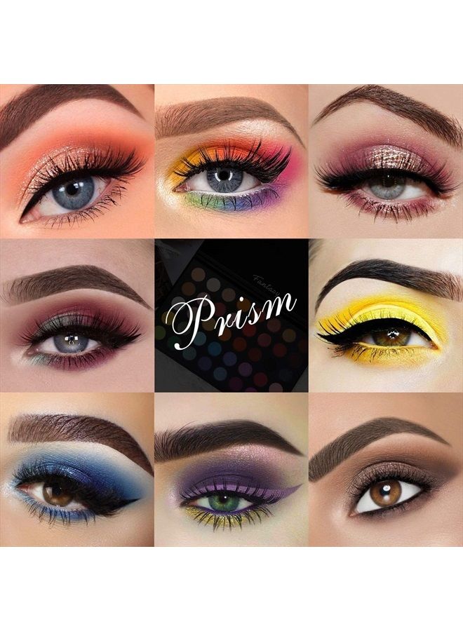 Prism Makeup Highly Pigmented Eye Makeup Palette, Matte Shimmer Metallic Eyeshadow Pallet Long Lasting Blendable Natural Colors Make Up Eye Shadows Cosmetics Gift Kit - Image 3