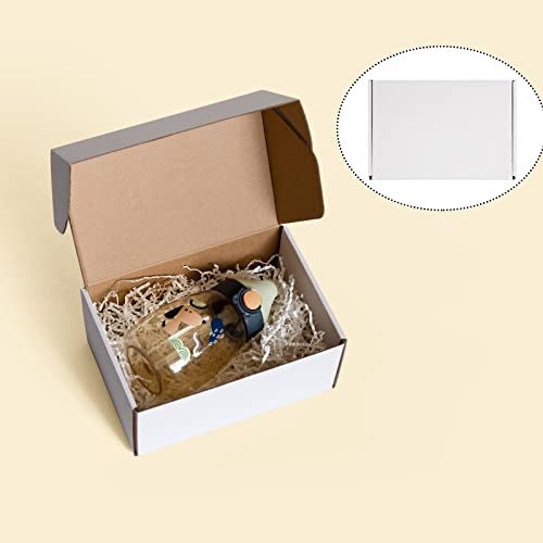 Sodissa 9x6x4 Inches Shipping Boxes Pack of 25, White Corrugated Cardboard Boxes for Small Bussiness - Image 5