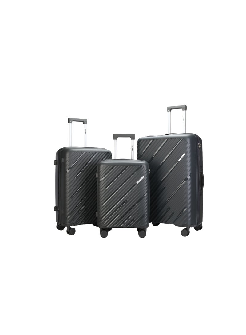 VIPTOUR 3-Piece Hardside Spinner Luggage Set with TSA Lock – Durable PP Material, 360° Double Wheels, & Aluminum Handle