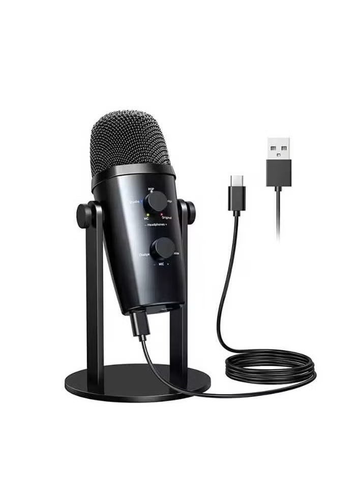 Jmary "MC-PW10 Professional USB Microphone – Cardioid Condenser Mic with Noise Reduction, 4 Recording Modes, 3.5mm Headphone Monitoring, Plug-and-Play for PC, Mac & Mobile – Perfect for Streaming, Podcasting, Gaming & Voiceovers"  - Image 3