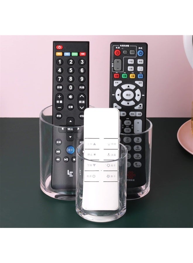 MOSIKER Makeup Brush Holders,Acrylic Clear Cosmetic Storage Organizer with Round Compartments (3 Connected Towers) - Image 2
