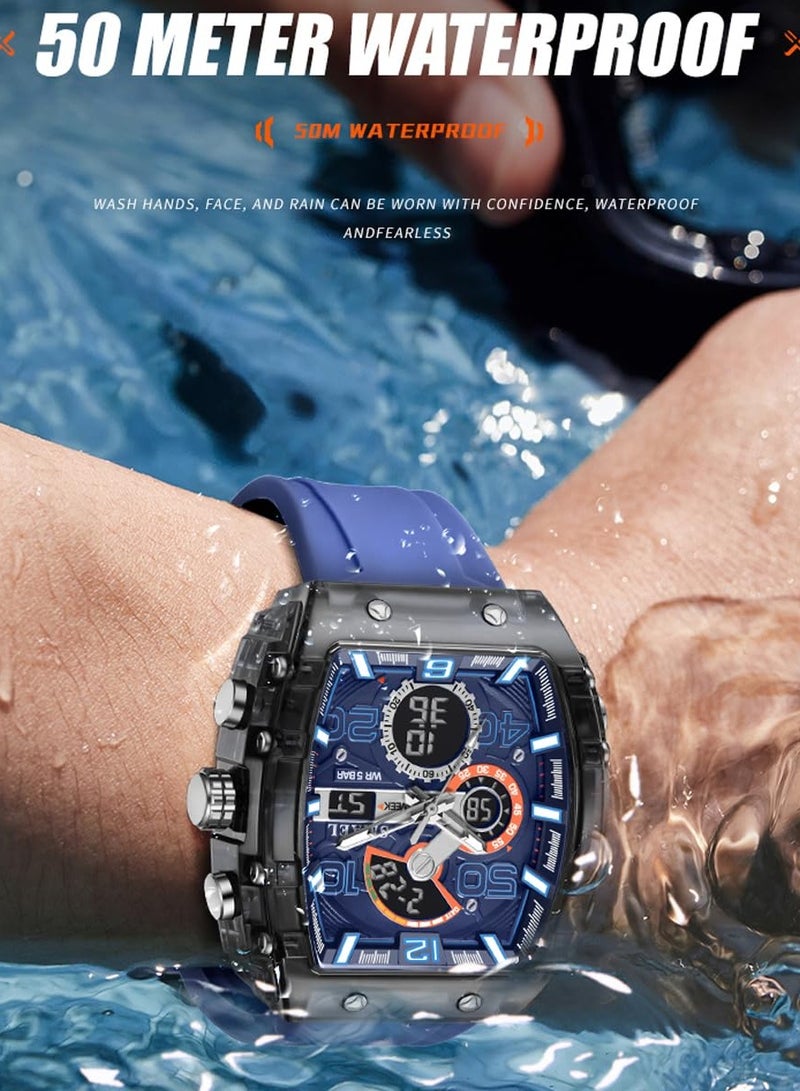 سميل ساعة الرجال ، الرياضة في الهواء الطلق للماء مضيئة متعددة الوظائف الرجل ساعة-49mm - Image 5