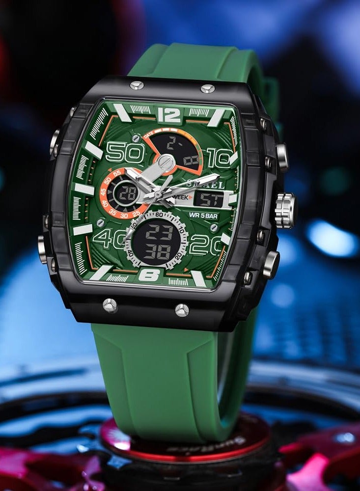 سميل ساعة الرجال ، الرياضة في الهواء الطلق للماء مضيئة متعددة الوظائف الرجل ساعة-49mm - Image 4