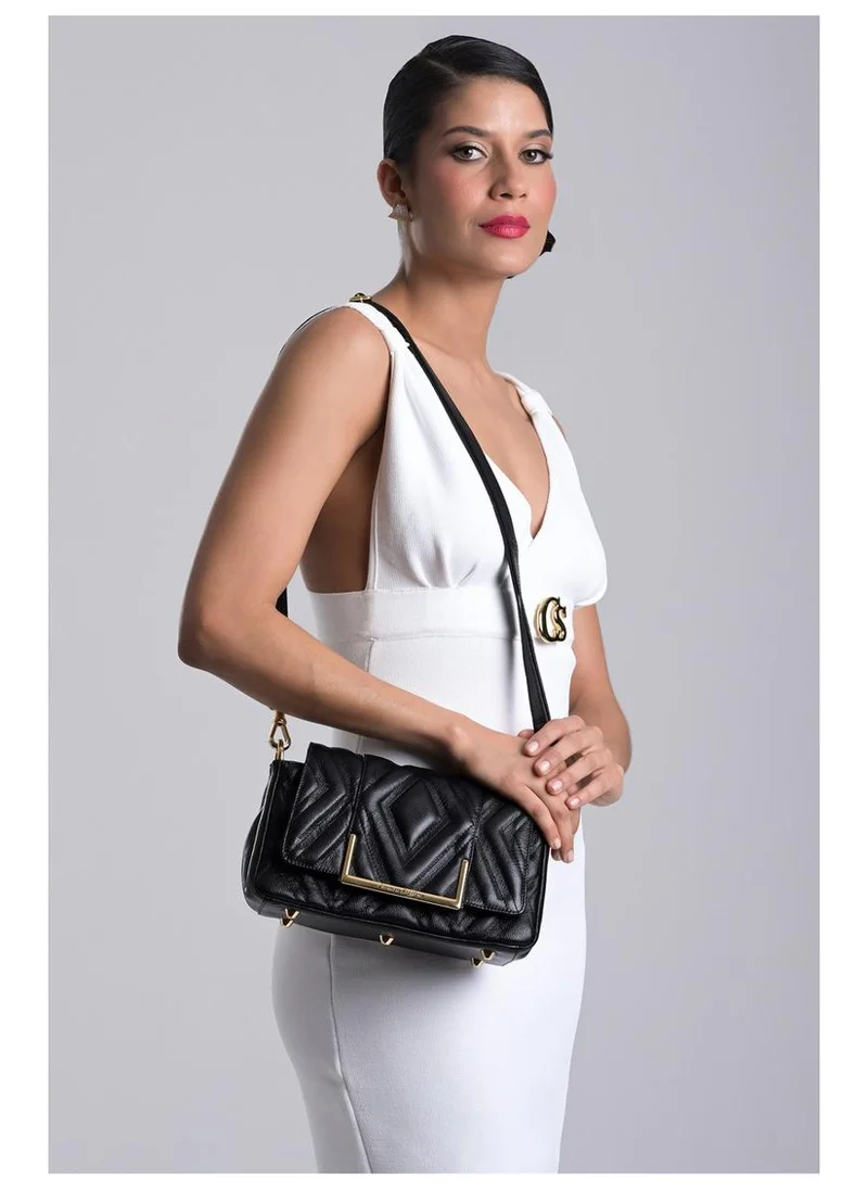 Carmen Steffens  Quilted Black Leather Bag for Women | Best Price UAE