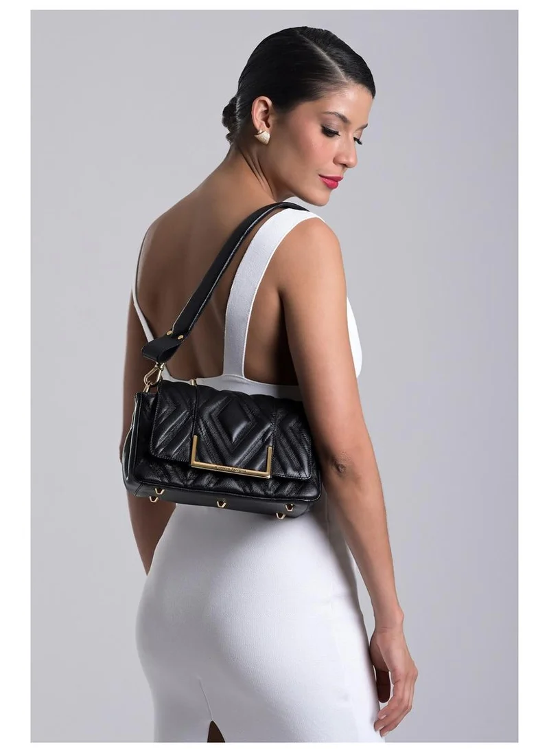 Carmen Steffens  Quilted Black Leather Bag for Women | Best Price UAE