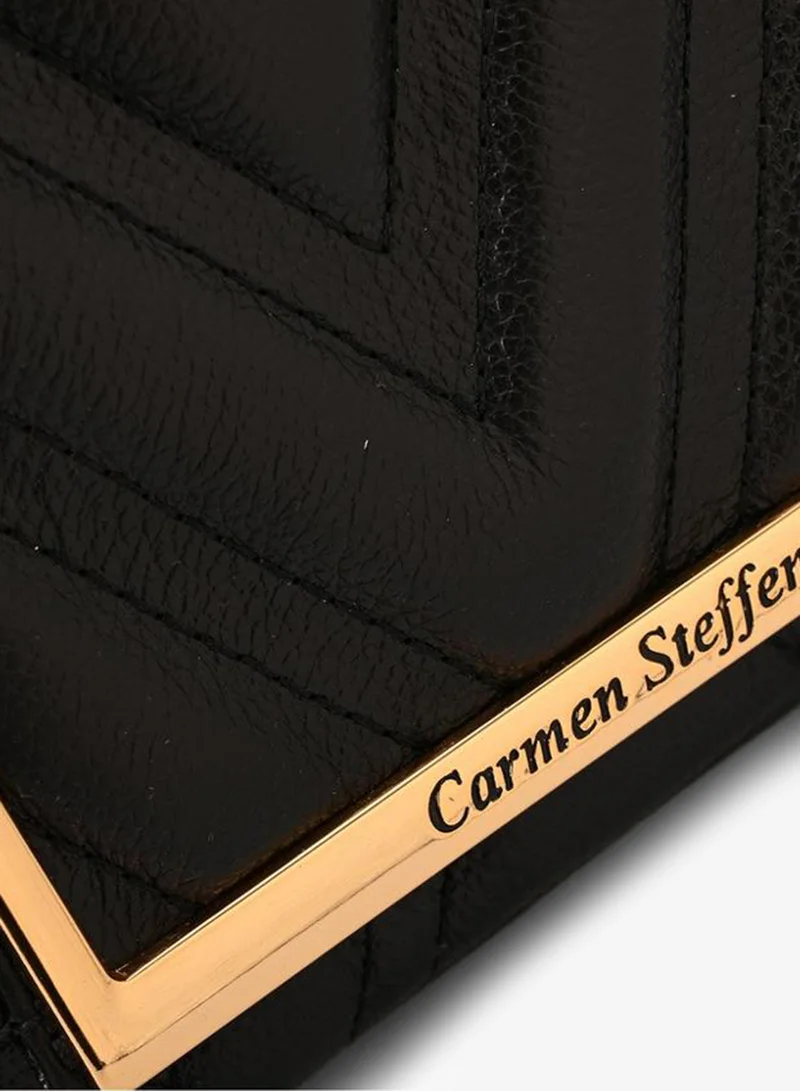 Carmen Steffens  Quilted Black Leather Bag for Women | Best Price UAE