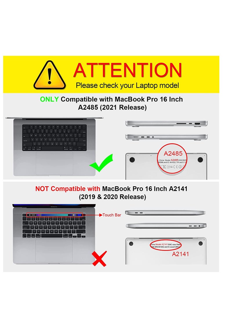 Generic - Case for MacBook Pro 16.2 Inch Case A2485-A2780 (2021 Release) - Protective Snap On Hard Shell Cover for MacBook Pro 16" M1 Pro / M1 Max Chip with Touch ID, Crystal Clear - Image 1