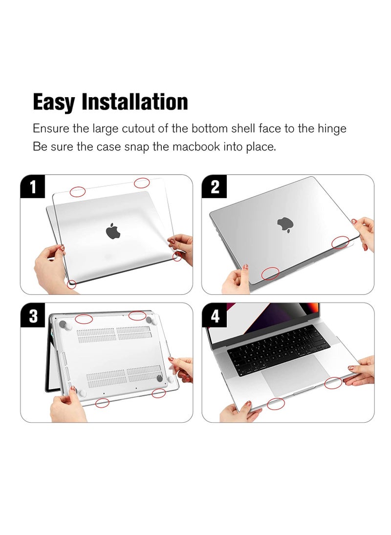 Generic - Case for MacBook Pro 16.2 Inch Case A2485-A2780 (2021 Release) - Protective Snap On Hard Shell Cover for MacBook Pro 16" M1 Pro / M1 Max Chip with Touch ID, Crystal Clear - Image 1