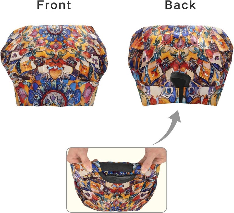 Kids Apron Set Funny Bohemian Boho Vintage Kids Apron Chef Hat Set for Boys Girls Art Painting Activity 3-12 Years Old - Image 2
