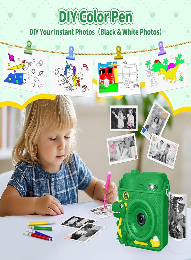 Gofunly Kids Camera Instant Print: 6 Layers of Protection Kids Camera, Prints in 1 Second, 5 Rolls of Printing Paper with 32Gb Card, Creative Birthday Gifts for Age 4-10 Girls Boys - Image 5