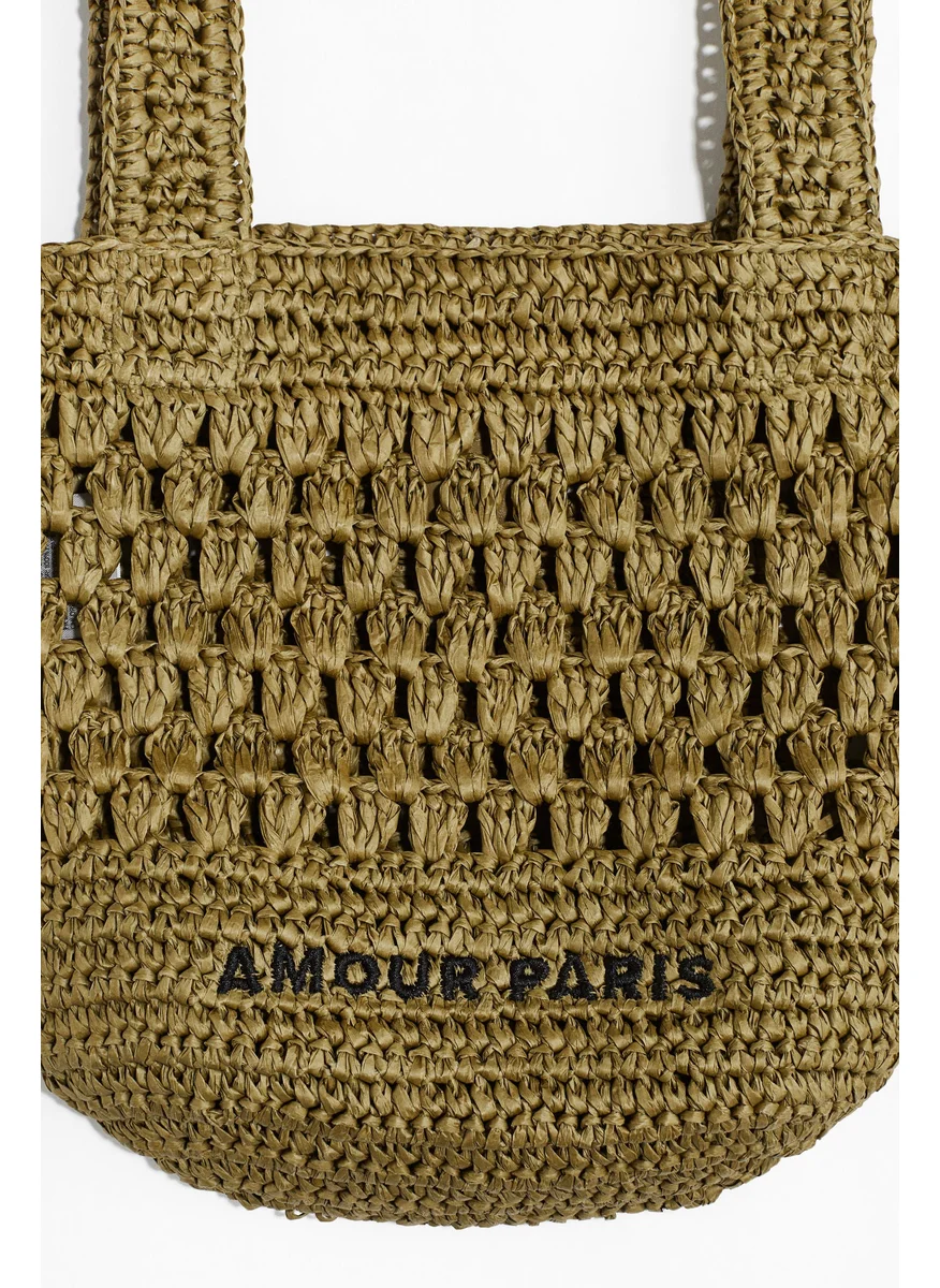 اتش اند ام Straw Tote Bag