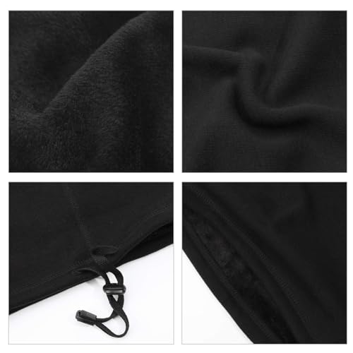 PrimeBox Fleece Neck Warmer Gaiter 1 Pack Windproof Face Mask for Men & Women for Outdoor Ski Running Cycling Motorcycle in Cold Weather Winter Black Color - Image 3