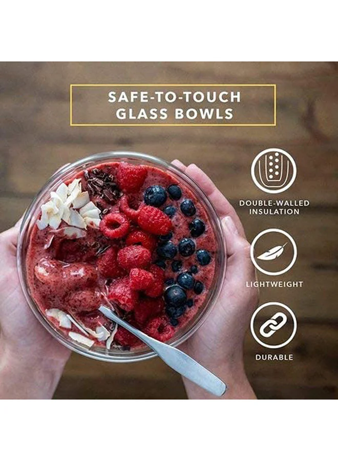 Home Box Zen Double Wall Glass Salad Bowl 750 Ml