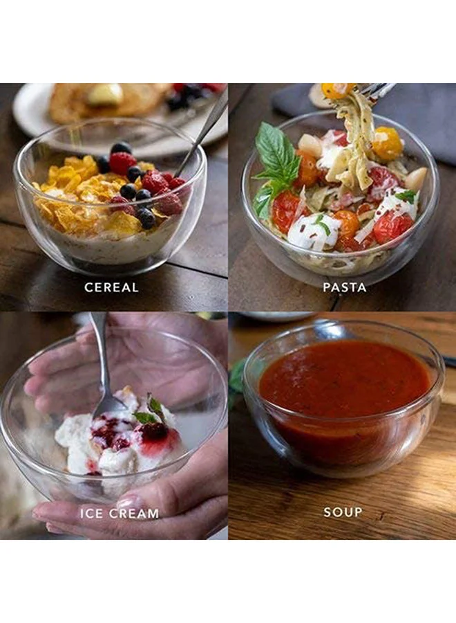 Home Box Zen Double Wall Glass Salad Bowl 750 Ml
