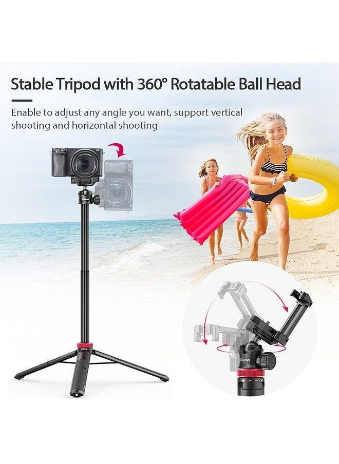 Ulanzi - MT-44 Extendable Mini Tripod Stand Flexible Portable Selfie Stick with 360° Rotatable Ball Head Quick Release Plate Phone Clip Max. Load Bearing 1.5kg - Image 1