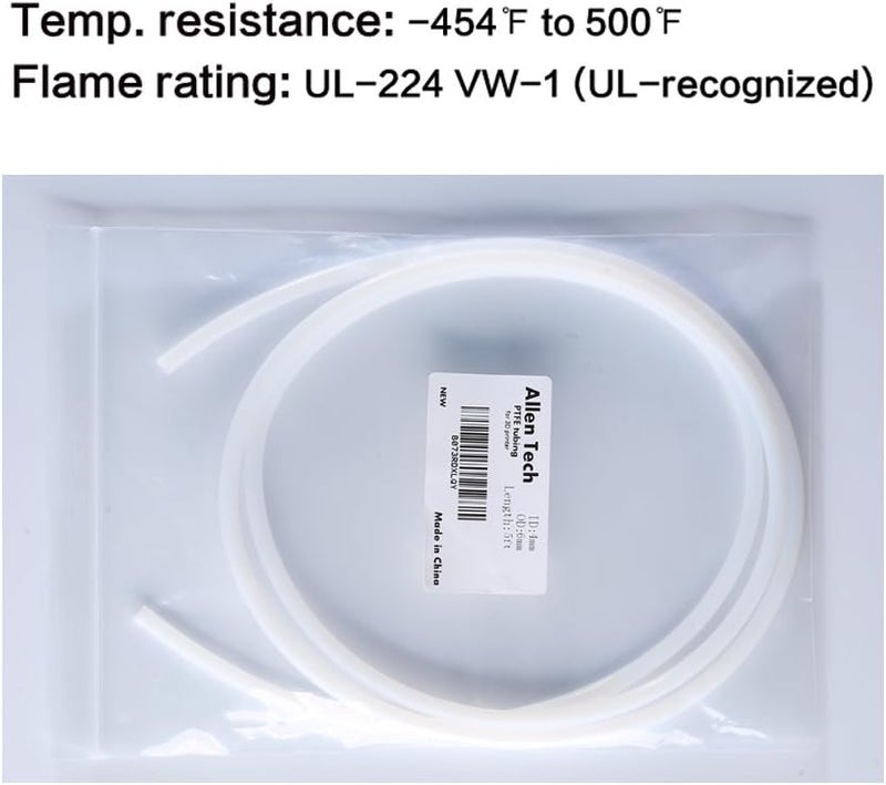 ALLEN TECH PTFE Teflon tubing 25ft - 3mm ID X 4mm OD - PTFE Teflon tube - Image 3