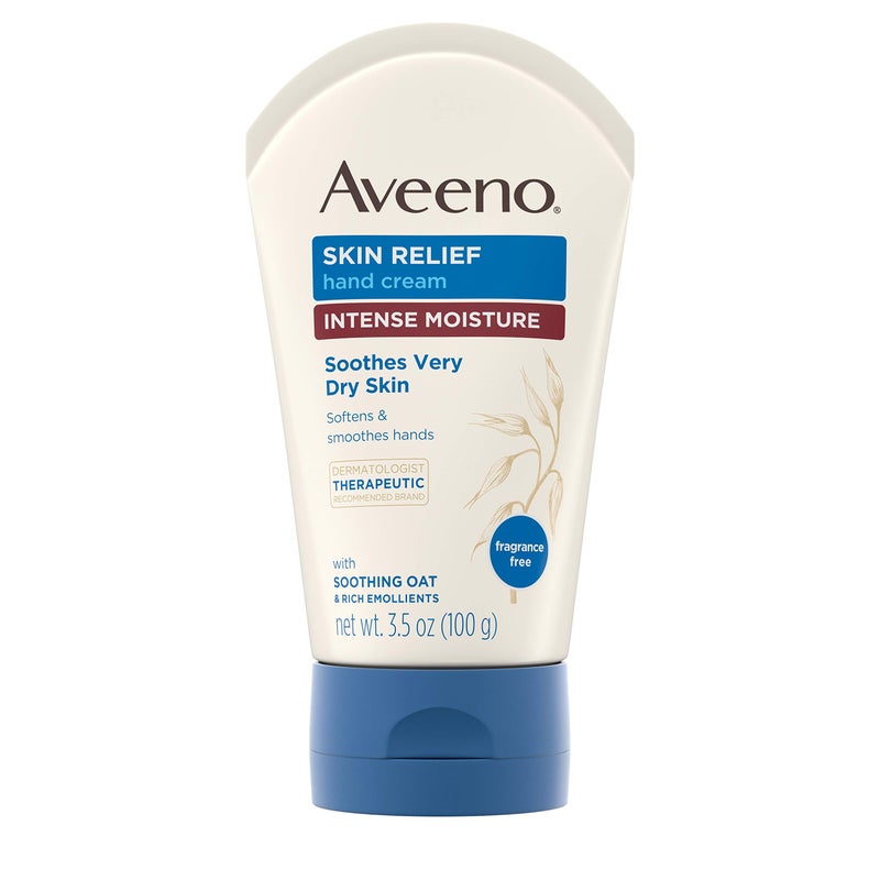 Aveeno Active Naturals Skin Relief Hand Cream, 3.5-Ounce Tubes (Pack of 3) - Image 1