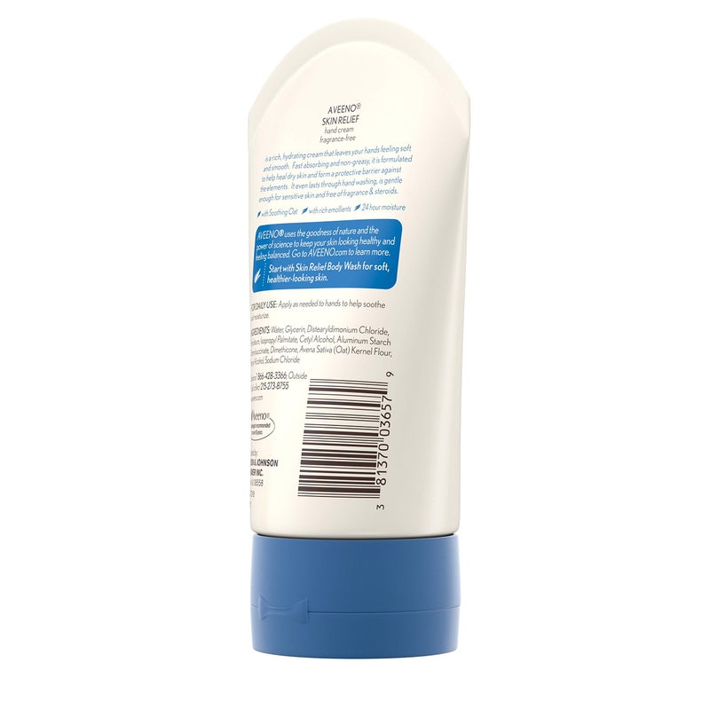 Aveeno Active Naturals Skin Relief Hand Cream, 3.5-Ounce Tubes (Pack of 3) - Image 5