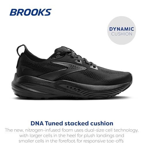 Brooks Women’s Glycerin GTS 22 Supportive Running Shoe - Black/Black/Ebony - 9.5 Medium - Image 2