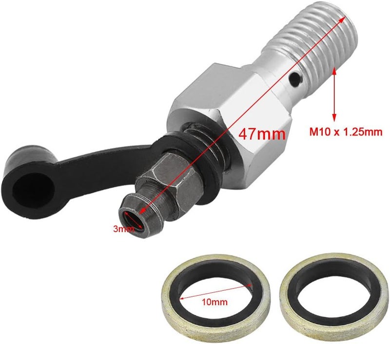 Fydun M10x1.25mm Motorcycle Brake Cylinder Caliper Bleed Screw Banjo Bolt Dust Cap - Image 4