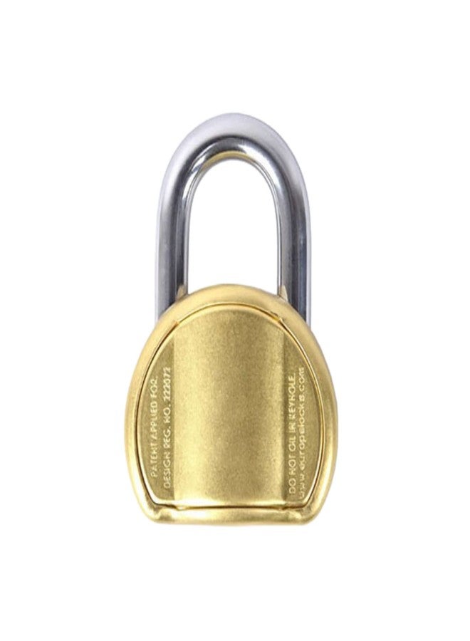 Europa L365 TW Diamant Padlock with 14 Pin Dimple Key DLSB Technology Modern Styling Bump and D Shape, 65 mm Twin Pack, Common Key 11 mm Hard Shackle, 3 + 1 Light Included, BM Finish (Brass Matt) - Image 2