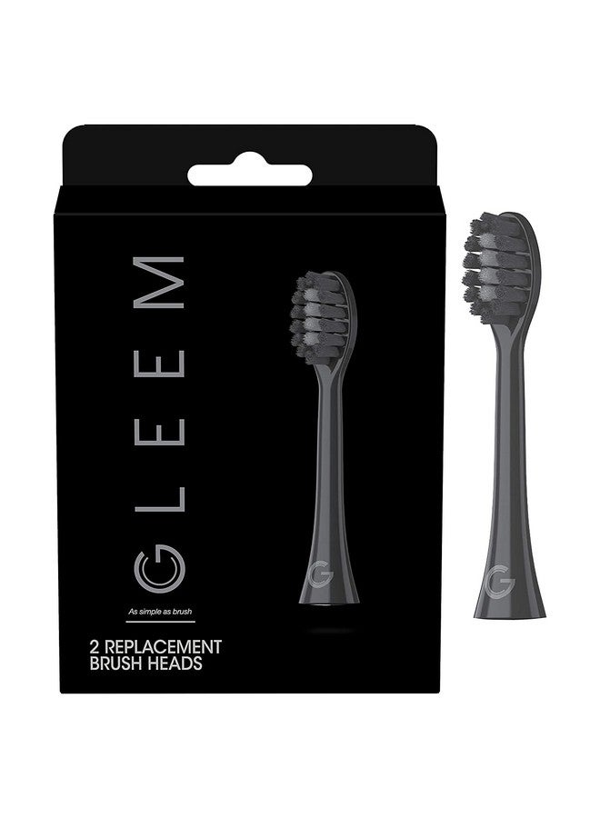 Gleem Toothbrush Replacement Brush Heads Refill Black 2 Count - Image 1