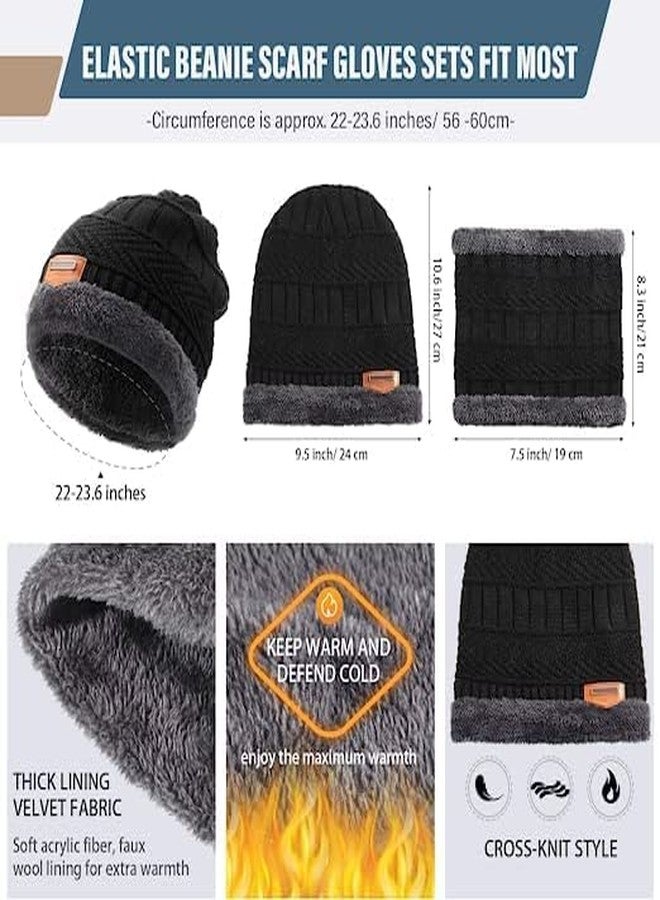 BeFall Winter Woolen Beanie/Skull Cap & Neck Warmer (Muffler) Combo for Winters with Faux Fur Inner Side |Warm Hat | Winter Cap for Man | Woolen Cap (SingleBlack) - Image 4