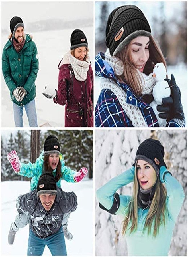 BeFall Winter Woolen Beanie/Skull Cap & Neck Warmer (Muffler) Combo for Winters with Faux Fur Inner Side |Warm Hat | Winter Cap for Man | Woolen Cap (SingleBlack) - Image 5