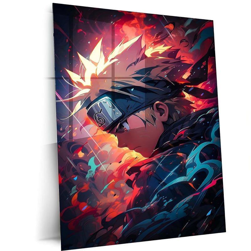 TURTLEWINGS Naruto Uzumaki Bold Look Naruto Anime Metal Print HD Metal Wall Art Poster 12 8 Inches