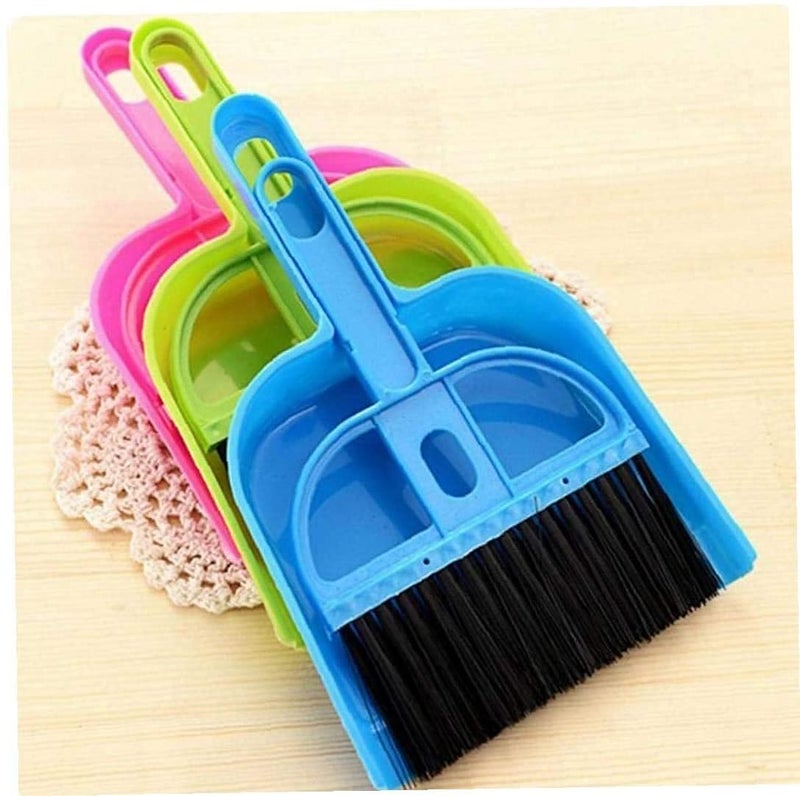 ServEzee Set of 3 Mini Dustpan and Brush Set Hand Broom Cute Little Whisk Dust Pan and Brush Set for Camping,Keyboard,Table,Desk,Window Gaps,Small Messes, Kids,Cat,Dog (Multicolor) - Image 4