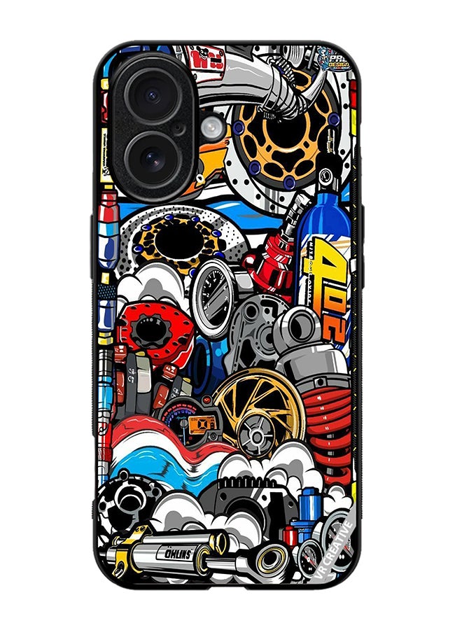 VR CREATIVE Protective Case Cover For Apple iPhone 17 Jdm Digital Republic Design Multicolour