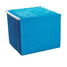Staples 163501 Hanging File Folders 5-Tab Letter Size Blue 25/Box (163501)