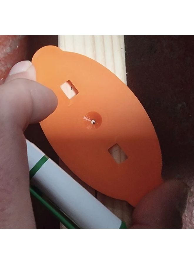 Orange Plastic Centering Marking Tool Rotatable Precision Woodworking Scriber Line Locator - Image 3