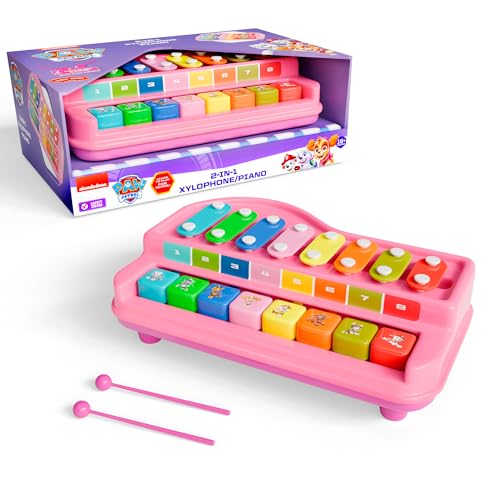 Lollipop Paw Patrol Xylophone and Piano 2 in 1 Interactive Music Toy for Toddlers Real Songs Educational Fun offering Both Xylophone and Piano Modes in one Delightful Toy Paw Patrol Purple - Image 1
