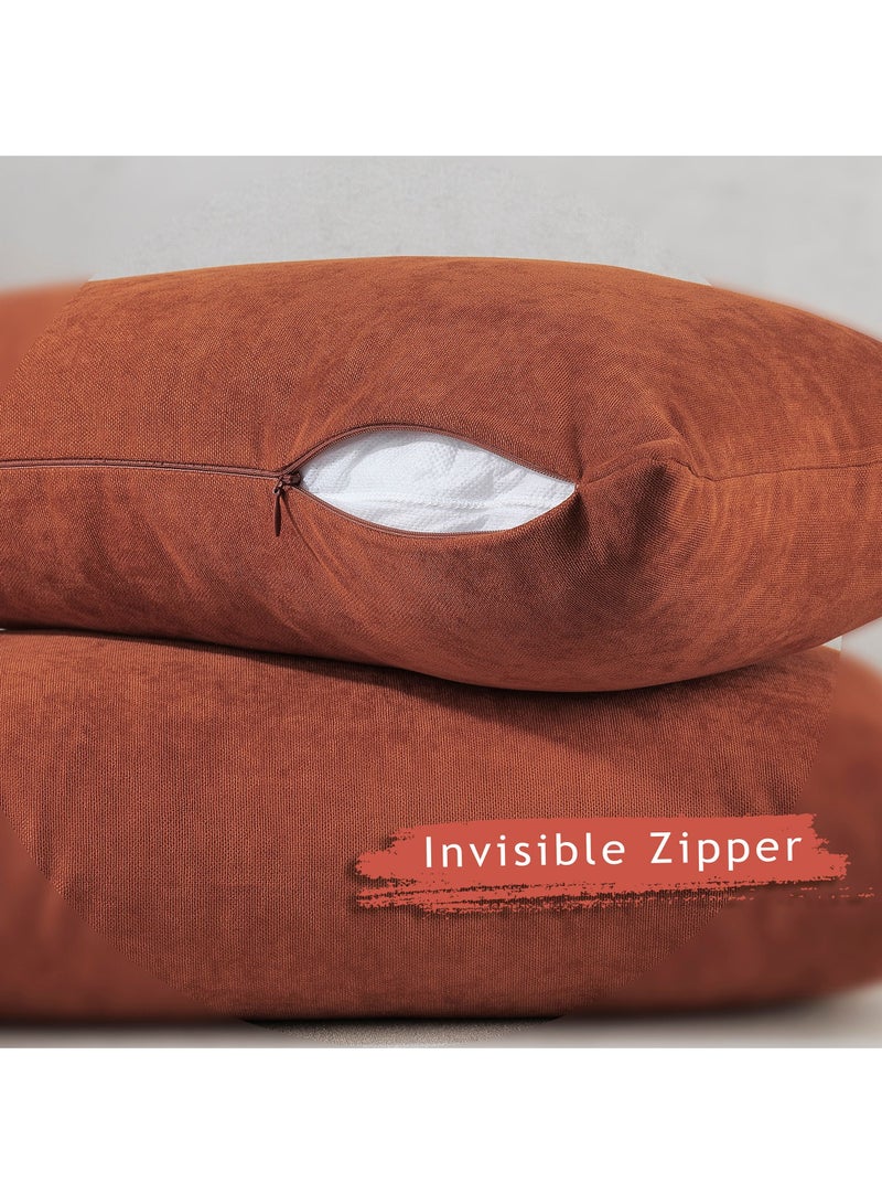 أثاث زينة غطاء وسادة ماسي غير مرئي وسحّاب مزخرف بلون مخملي طقم وسائد من قطعتين لأريكة كرسي غرفة النوم وغطاء وسادة لغرفة المعيشة - Image 3