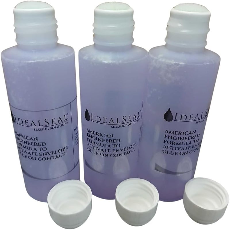 IDEALSEAL Envelope Moistener (120 ML) (3600 Envelpes) E-Z Seal Compatible 4 oz. Dabber Bottle of Sealing Solution PB Sealing Solution 601-7 Postage Stamp Envelope Seal (3 Bottles) - Image 2