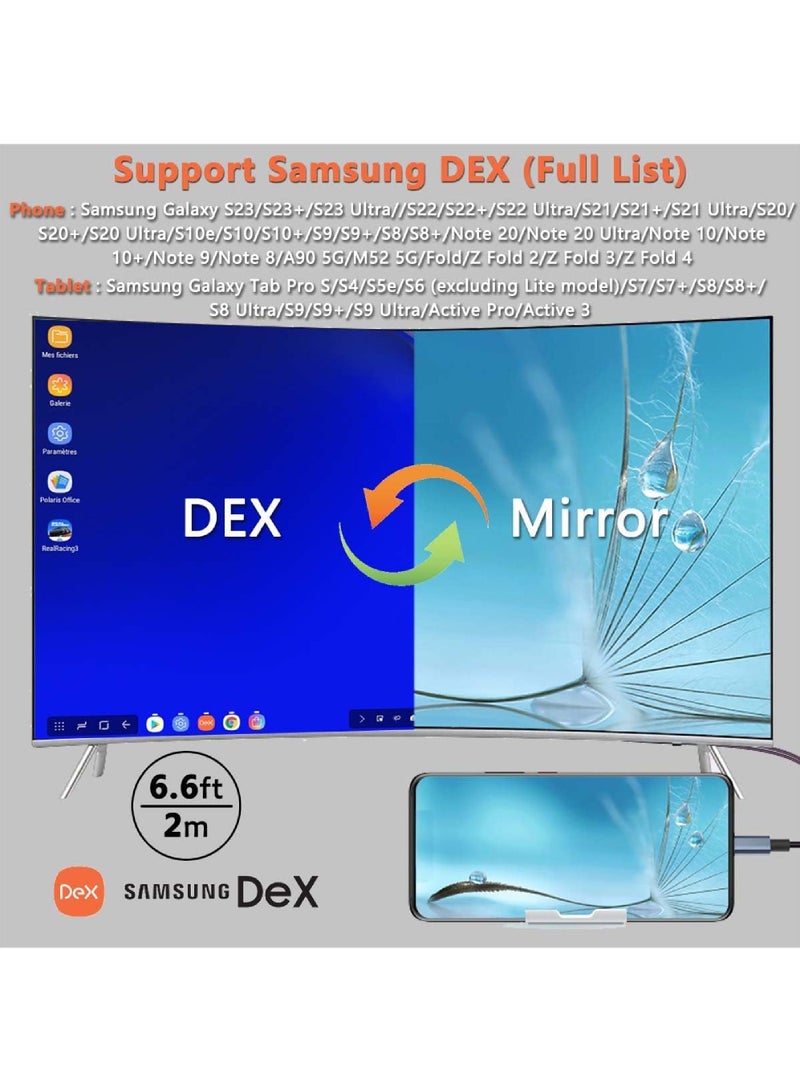 روك بو كابل الناقل التسلسلي العام إلى محول HDMI - تنطبق على ديل إتش بي ماك بوك برو سطح الهواء المحمول جيم نوع الهاتف المحمول الروبوت غالاكسي S21 S20 S9 S8 ملاحظة 20 10 سامسونج ديكس إلى رصد التلفزيون - Image 3