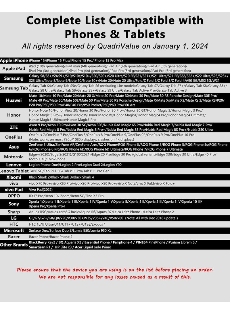 روك بو كابل الناقل التسلسلي العام إلى محول HDMI - تنطبق على ديل إتش بي ماك بوك برو سطح الهواء المحمول جيم نوع الهاتف المحمول الروبوت غالاكسي S21 S20 S9 S8 ملاحظة 20 10 سامسونج ديكس إلى رصد التلفزيون - Image 4