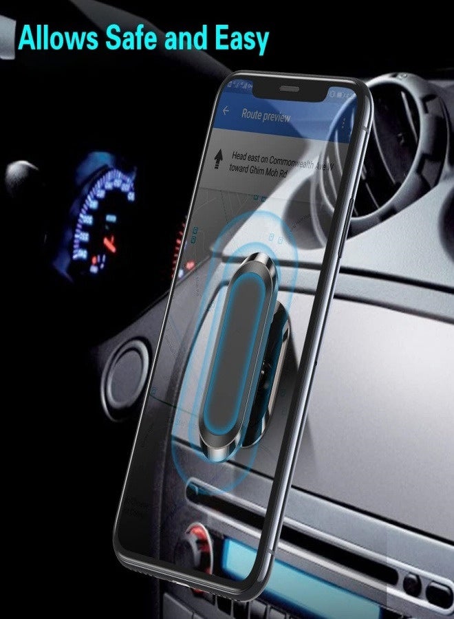 GO-DES magnetic phone holder for car Strong Magnet Car Phone Holder Car Mount 360° Adjustable Universal  Dashboard, Easy Installation Compatible with All Smartphones - Image 2