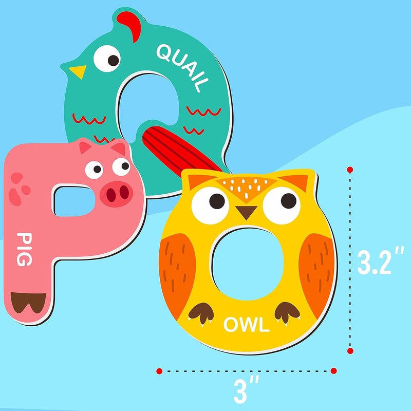 SpriteGru Large Size Magnetic Letters, Cute Animal Alphabet ABC Magnets for Fridge Colorful Uppercase Animals Toys Set Educational Spelling Learning Games for Kids, Toddlers 3 4 5 Years Old - Image 4