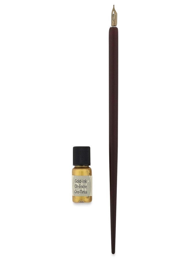 Manuscript Pen MDP260G Manuscript Round Hand Nib, Holder & Gold Ink