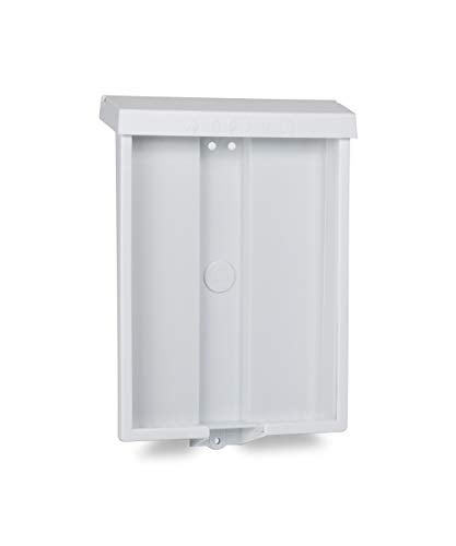 SourceOne 8.5” x 11” Outdoor Realtor Style Brochure Holder with Lid – White – UV Resistant - Image 1