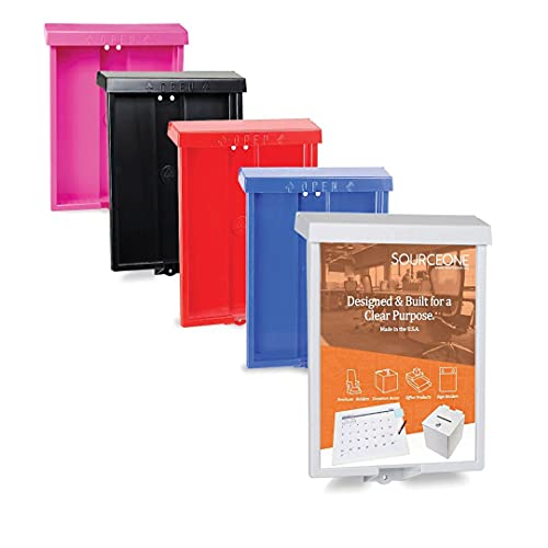 SourceOne 8.5” x 11” Outdoor Realtor Style Brochure Holder with Lid – White – UV Resistant - Image 3