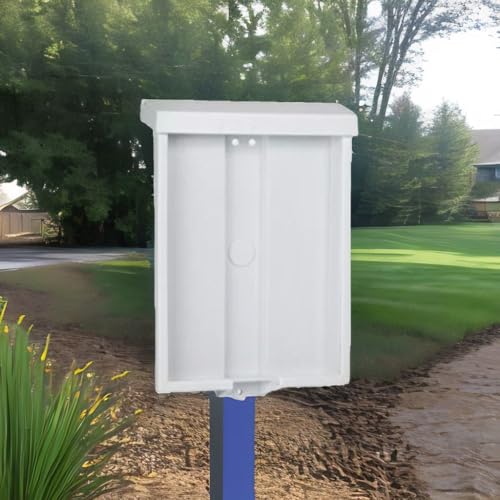 SourceOne 8.5” x 11” Outdoor Realtor Style Brochure Holder with Lid – White – UV Resistant - Image 4
