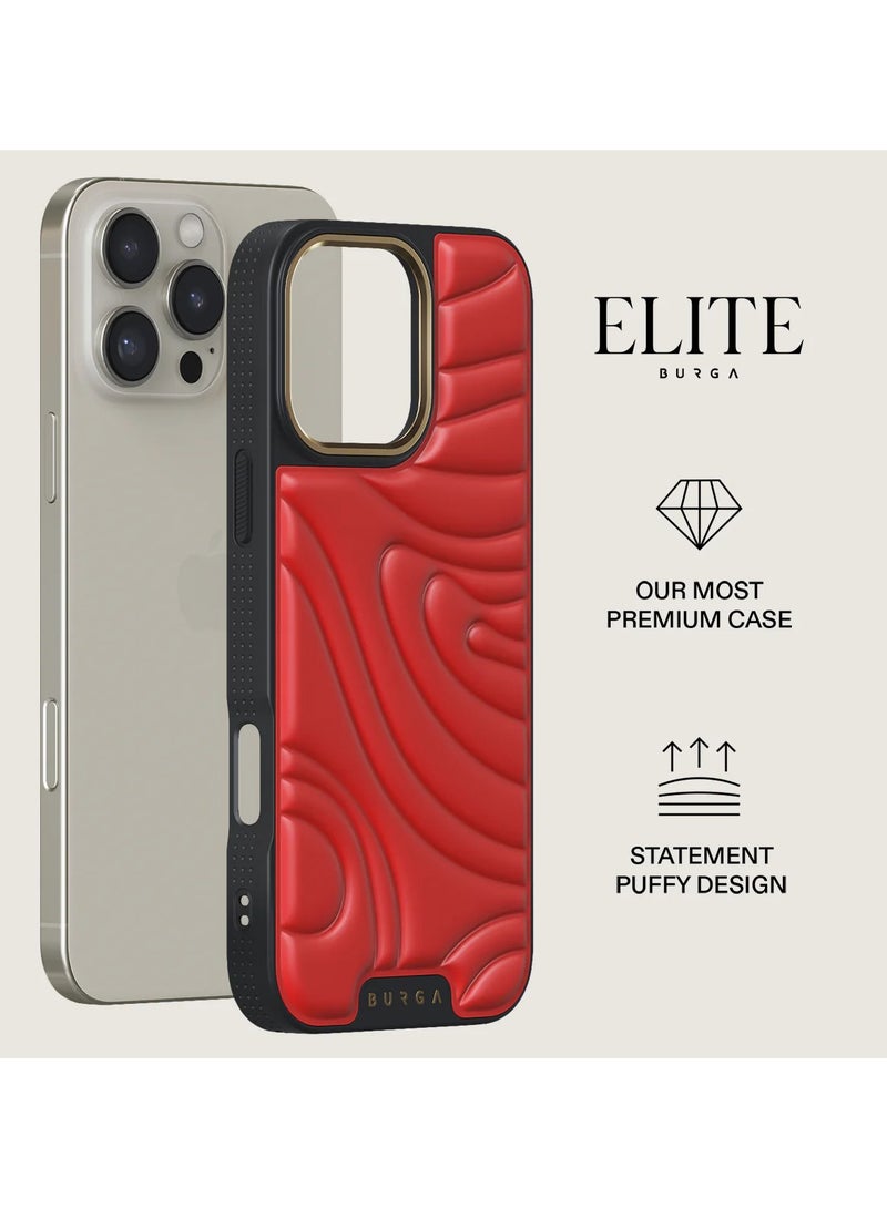 BURGA Case for iPhone 16 Pro Max – Ultra-Soft TPU, TPE, and PC Material with Bouncy Texture, CloudGuard Shock Absorption, Lightweight Build, and Elite-Level Drop Protection,Blush Red - Image 2