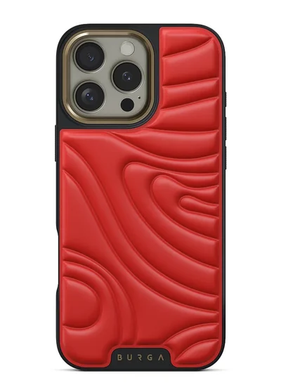BURGA Case for iPhone 16 Pro Max – Ultra-Soft TPU, TPE, and PC Material with Bouncy Texture, CloudGuard Shock Absorption, Lightweight Build, and Elite-Level Drop Protection,Blush Red