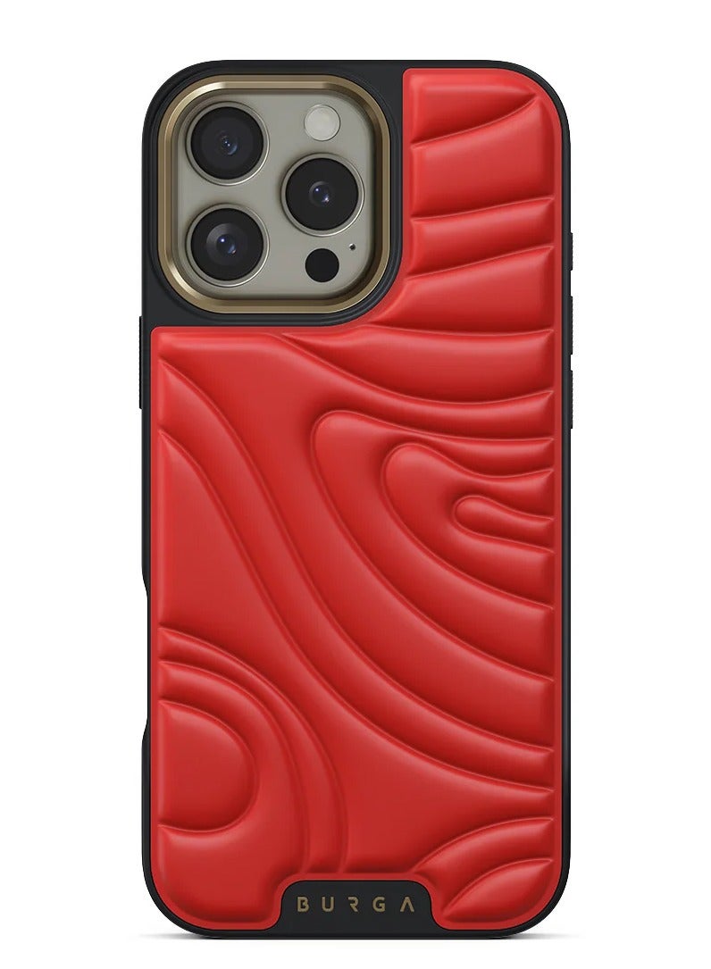 BURGA Case for iPhone 16 Pro Max – Ultra-Soft TPU, TPE, and PC Material with Bouncy Texture, CloudGuard Shock Absorption, Lightweight Build, and Elite-Level Drop Protection,Blush Red - Image 1
